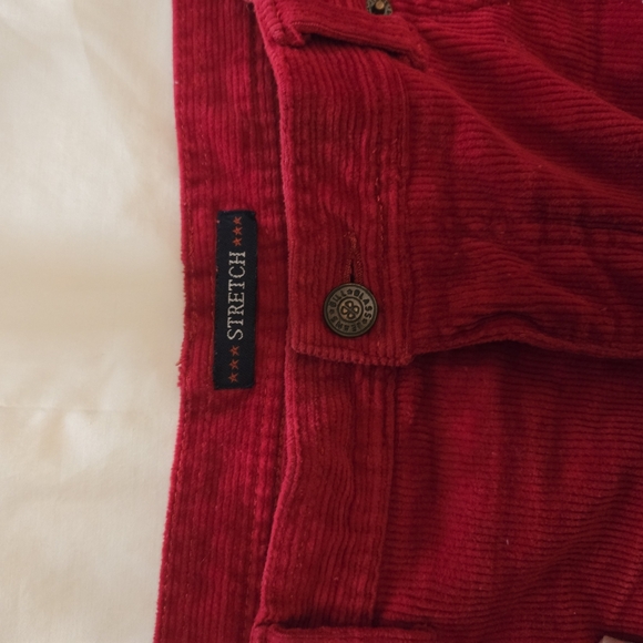 VTG Bill Blass W16 Strech Red Corduroy Pants - Picture 3 of 8